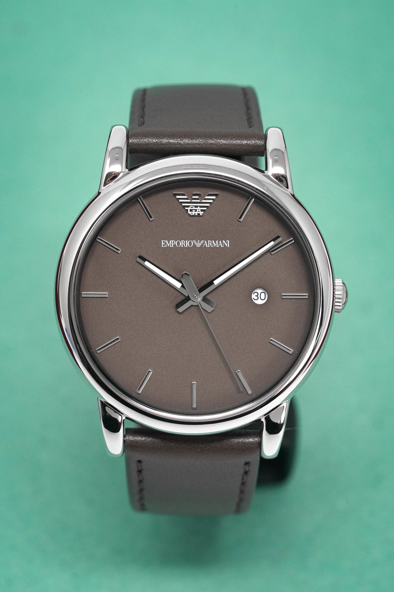 Buy Emporio Armani Quartz Leather Strap Brown Dial 41mm Watch for Men - Ar1729 in Pakistan