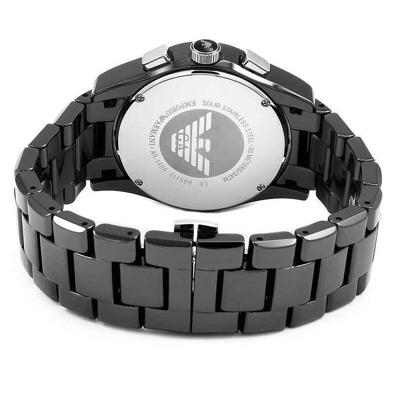Buy Emporio Armani Chronograph Quartz Ceramic Chain Black Dial 43mm Watch for Men - Ar1400 in Pakistan