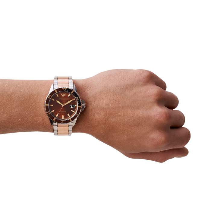 Buy Emporio Armani Quartz Stainless Steel Brown Dial 42mm Watch for Men - Ar11340 in Pakistan