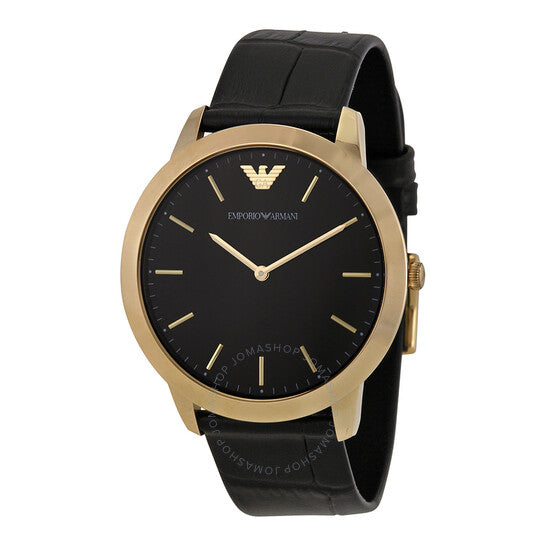 Buy Emporio Armani Quartz Black Leather Strap Black Dial 42mm Watch for Men - Ar1742 in Pakistan