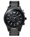 Buy Emporio Armani Mens Chronograph Quartz Stainless Steel Black Dial 43mm Watch - Ar1452 in Pakistan