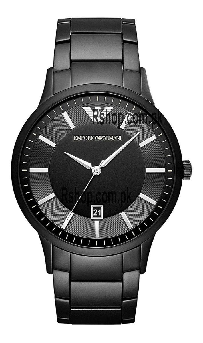 Buy Emporio Armani Renato Black Stainless Steel Black Dial Quartz Watch For Gents - Ar11184 in Pakistan