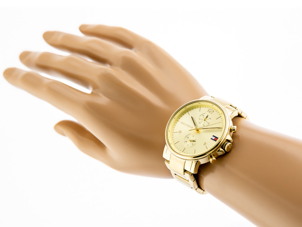 Buy Tommy Hilfiger Mens Quartz Gold Stainless Steel Gold Dial 44mm Watch - 1710415 in Pakistan