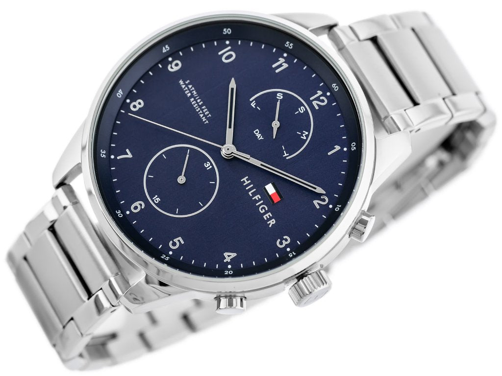 Buy Tommy Hilfiger Mens Quartz Stainless Steel Blue Dial 44mm Watch - 1791575 in Pakistan