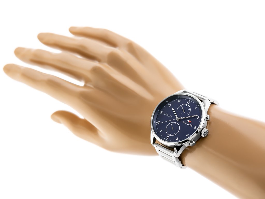 Buy Tommy Hilfiger Mens Quartz Stainless Steel Blue Dial 44mm Watch - 1791575 in Pakistan