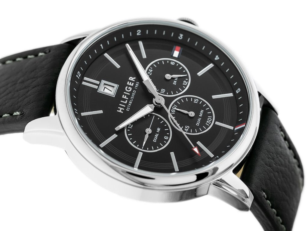 Buy Tommy Hilfiger Quartz Leather Strap Black Dial 44mm Watch for Men - 1791630 in Pakistan