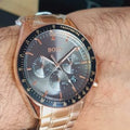 Buy Hugo Boss Mens Chronograph Quartz Trophy Rose Gold Stainless Steel Grey Dial 44mm Watch - 1513632 in Pakistan