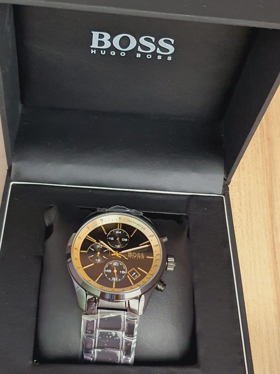 Buy Hugo Boss Chronograph Quartz Stainless Steel Strap Black Dial 44mm Watch for Men - 1513578 in Pakistan