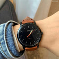 Buy Men's Quartz Brown Leather Strap Black Dial 44Mm Watch in Pakistan