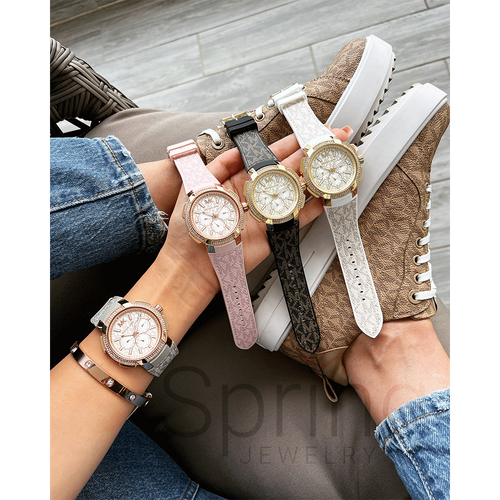 Buy Michael Kors Womens Quartz Sidney White Silicone Strap White Dial 42mm Watch - Mk7221 in Pakistan