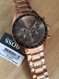 Buy Hugo Boss Mens Chronograph Quartz Trophy Rose Gold Stainless Steel Grey Dial 44mm Watch - 1513632 in Pakistan
