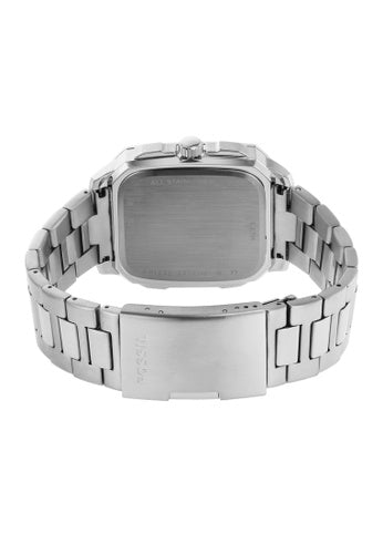 Buy Men's Quartz Inscription Silver Stainless Steel Strap Black Dial 42Mm Watch in Pakistan