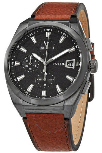 Buy Fossil Men's Chronograph Quartz Brown Leather Strap Grey Dial 42mm Watch FS5799 in Pakistan
