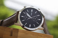 Buy Men's Chronograph Quartz Townsman Brown Leather Strap Black Dial 44Mm Watch in Pakistan