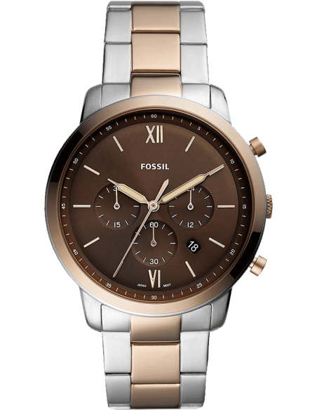 Buy Men's Quartz Neutra Two Tone Stainless Steel Brown Dial 44Mm Watch in Pakistan