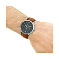Buy Fossil Men's Chronograph Quartz Brown Leather Strap Grey Dial 44mm Watch FS5408 in Pakistan