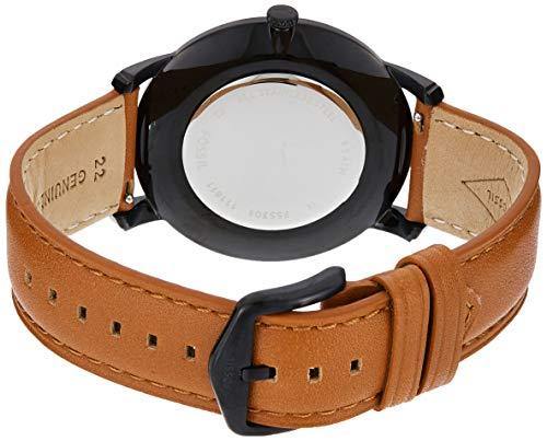 Buy Men's Quartz Brown Leather Strap Black Dial 44Mm Watch in Pakistan