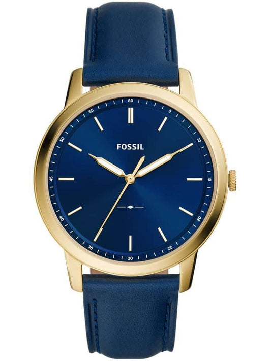 Buy Men's Quartz The Minimalist Blue Leather Strap Blue Dial 44Mm Watch in Pakistan
