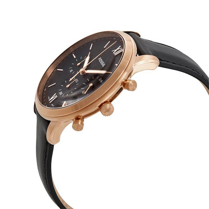 Buy Fossil Men's Chronograph Quartz Black Leather Strap Black Dial 44mm Watch FS5381 in Pakistan