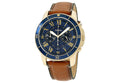 Buy Fossil Men's Quartz Brown Leather Strap Blue Dial 44mm Watch FS5268 in Pakistan