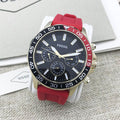 Buy Men's Quartz Bannon Red Silicone Strap Black Dial 45Mm Watch in Pakistan