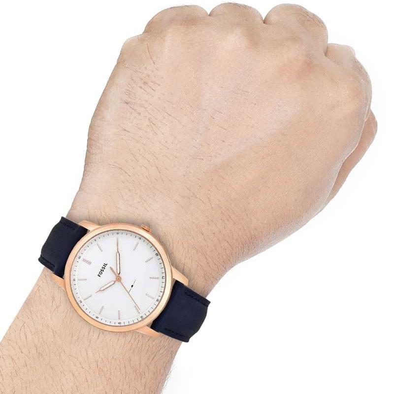 Buy Men's Quartz The Minimalist Blue Leather Strap White Dial 44Mm Watch in Pakistan