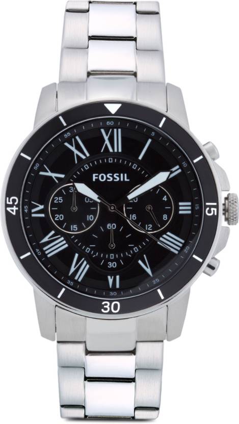 Buy Fossil Men's Chronograph Quartz Silver Stainless Steel Blue Dial 44mm Watch FS5238 in Pakistan