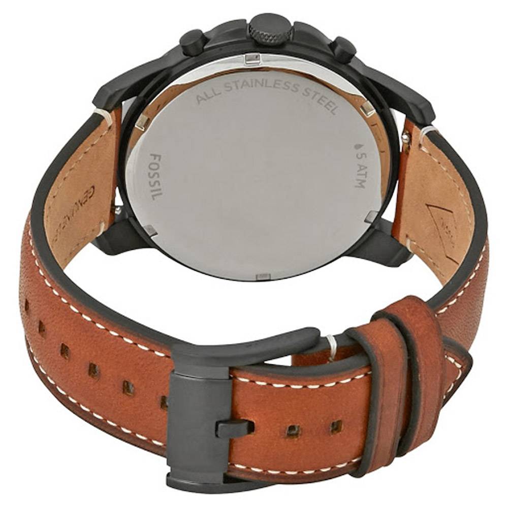 Buy Men's Quartz Black Dial Brown Leather Band Watch in Pakistan