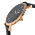 Buy Men's Quartz Minimalist Black Leather Strap Black Dial 44Mm Watch in Pakistan