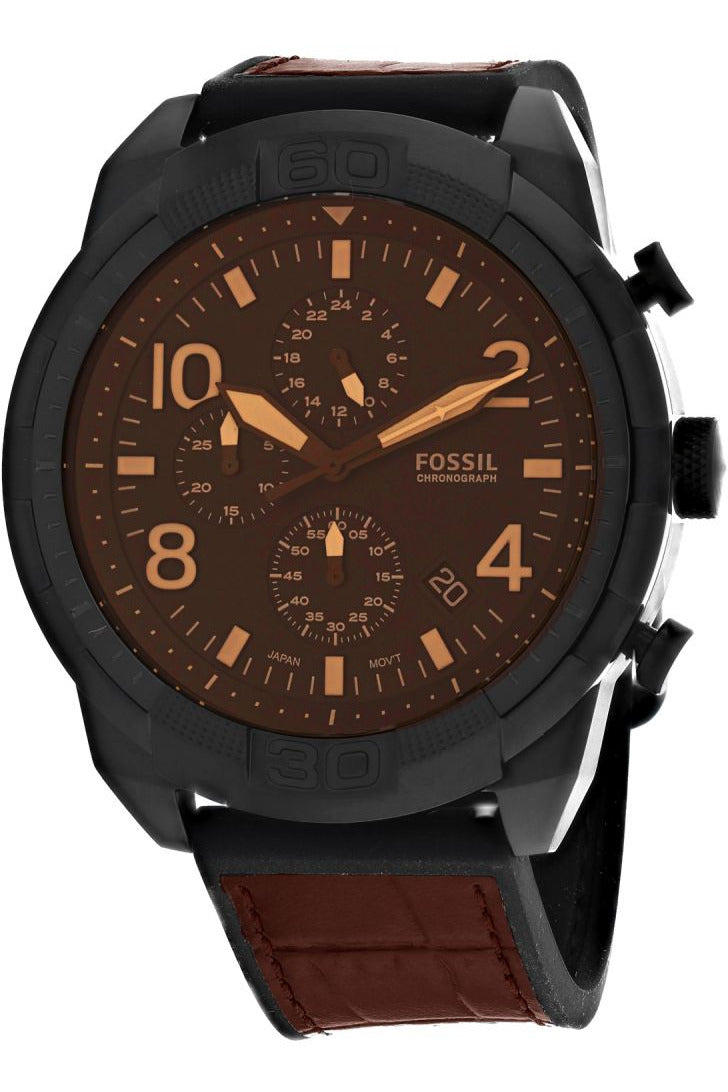 Buy Fossil Men's Chronograph Quartz Leather Strap Brown Dial 50mm Watch FS5713 in Pakistan