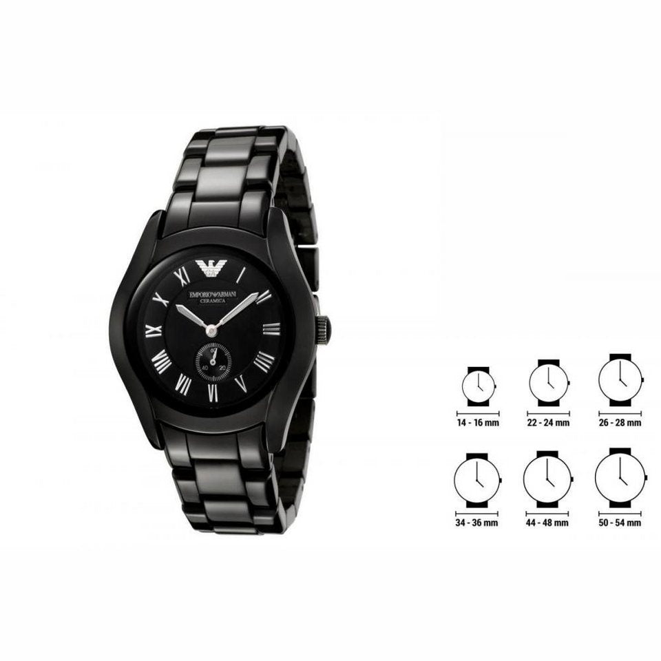 Buy Emporio Armani Women's Black Ceramic Dial Stainless Steel Strap Watch - AR1402 in Pakistan
