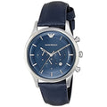 Buy Emporio Armani Men’s Chronograph Quartz Leather Strap Blue Dial 43mm Watch - AR11018 in Pakistan