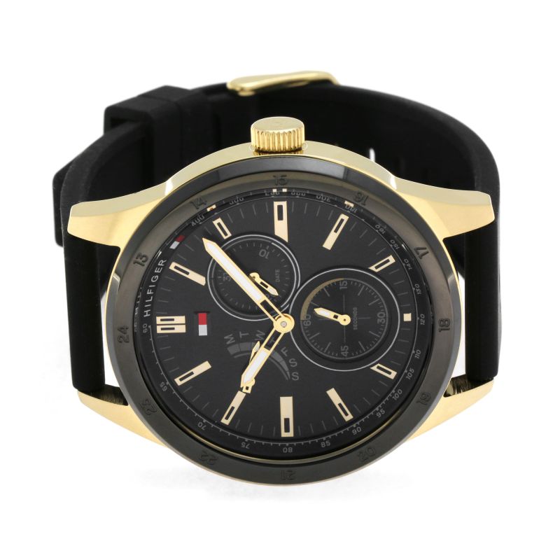 Buy Tommy Hilfiger Quartz Black Silicone Strap Black Dial 44mm Watch for Men - 1791636 in Pakistan