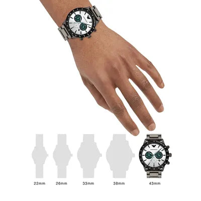 Buy Emporio Armani Men's Chronograph Stainless Steel MultiColour Dial 43mm Watch AR11471 in Pakistan