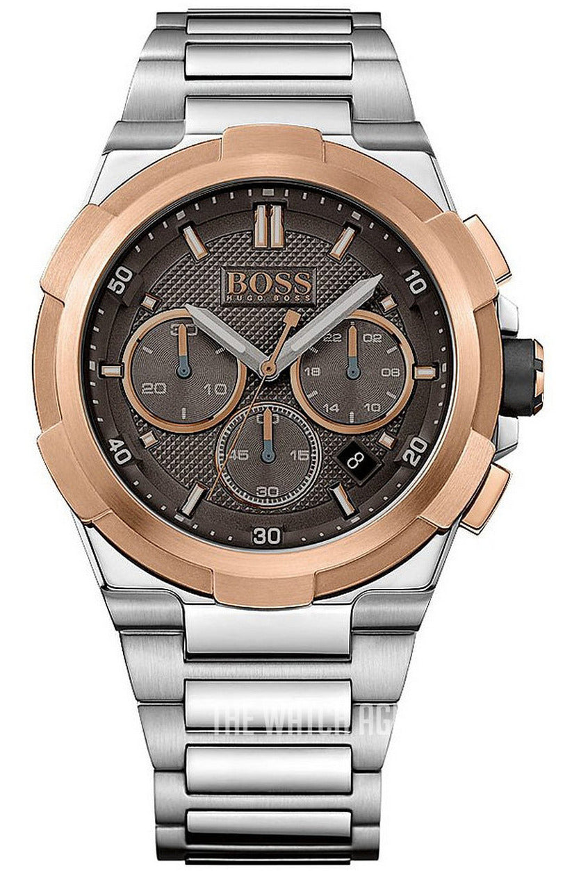 Buy Hugo Boss Chronograph Quartz Stainless Steel Grey Dial 45mm Watch for Men - 1513362 in Pakistan