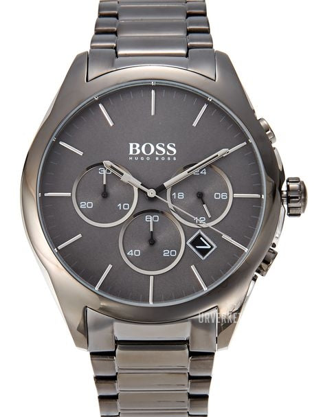 Buy Hugo Boss Mens Chronograph Quartz Onyx Stainless Steel Grey Dial 44mm Watch - 1513364 in Pakistan