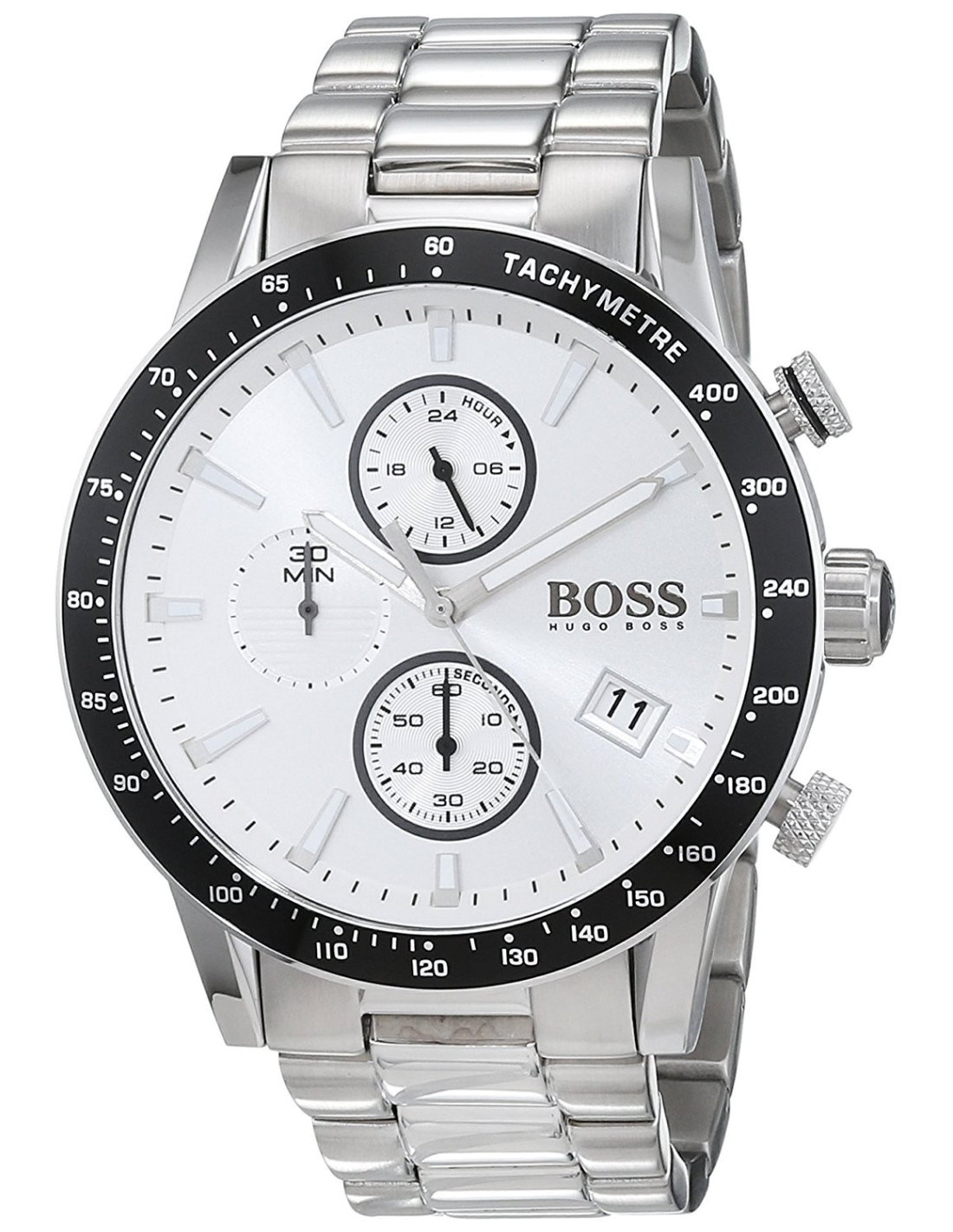 Buy Hugo Boss Mens Chronograph Quartz Rafale Stainless Steel Silver Dial Watch - 1513511 in Pakistan
