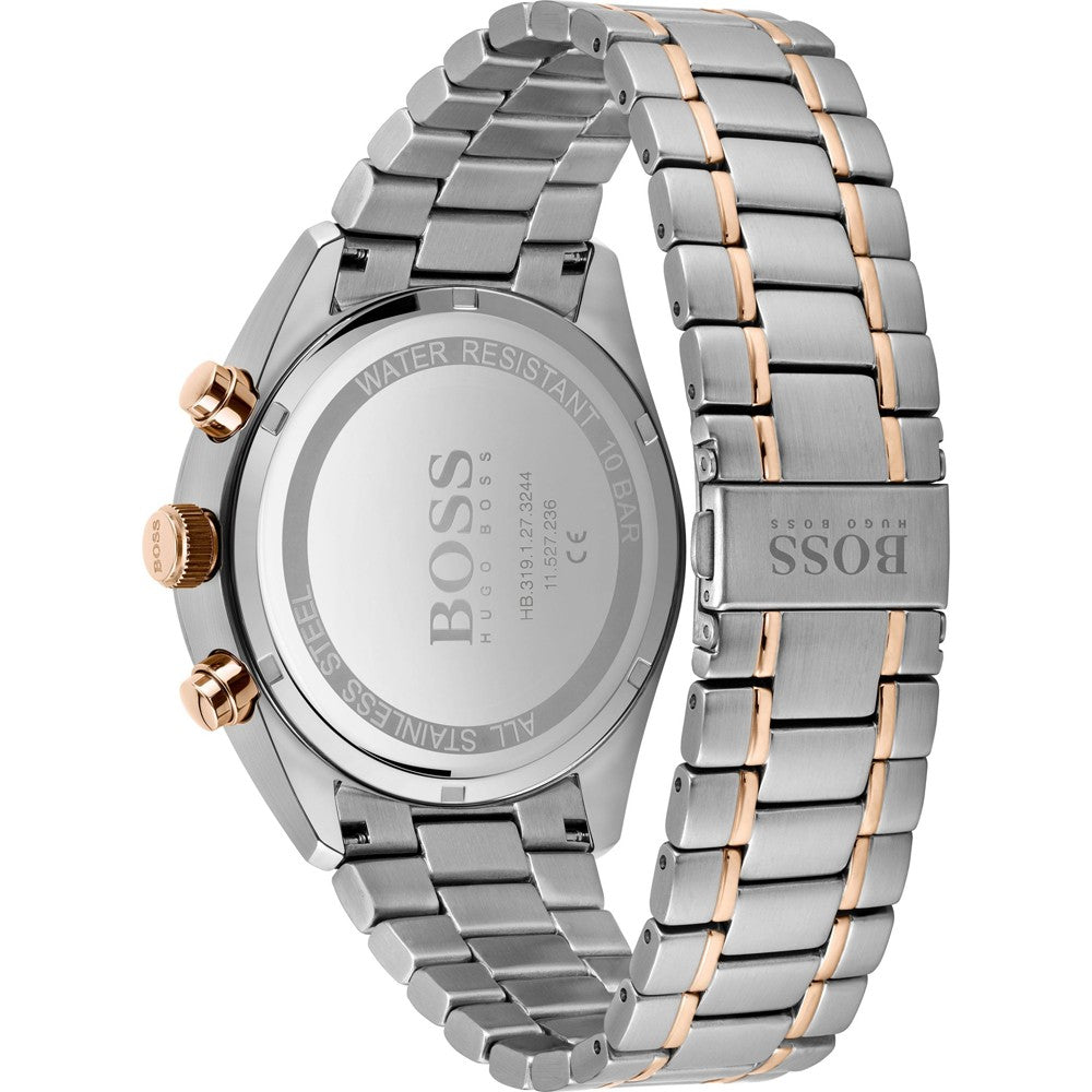 Buy Hugo Boss Mens Chronograph Champion Silver Stainless Steel Black Dial 44mm Watch - 1513819 in Pakistan