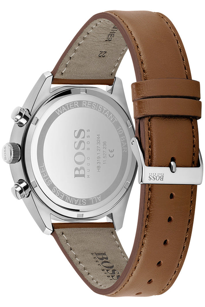 Buy Hugo Boss Men’s Quartz Leather Strap White Dial 44mm Watch 1513879 in Pakistan