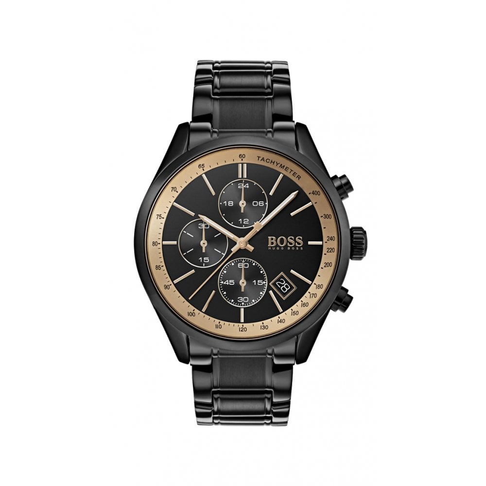 Buy Hugo Boss Chronograph Quartz Stainless Steel Strap Black Dial 44mm Watch for Men - 1513578 in Pakistan