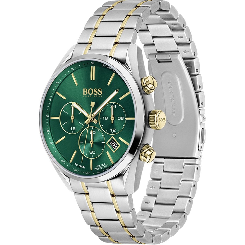 Buy Hugo Boss Mens Quartz Pioneer Stainless Steel Green Dial 44mm Watch - 1513868 in Pakistan