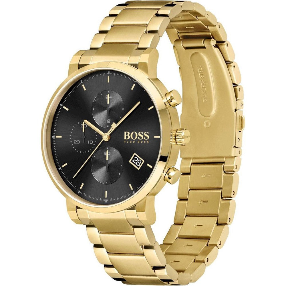 Buy Hugo Boss Mens Chronograph Quartz Integrity Stainless Steel Black Dial 43mm Watch - 1513781 in Pakistan