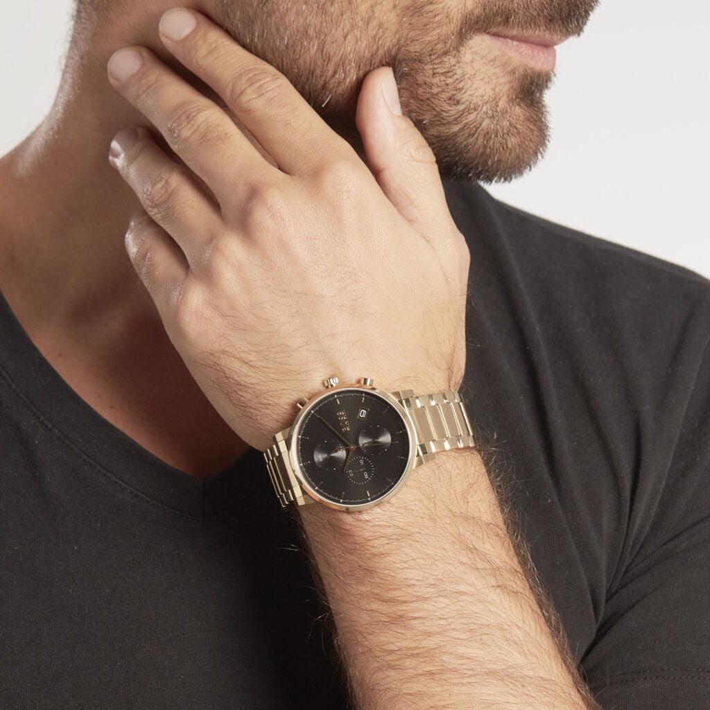 Buy Hugo Boss Mens Chronograph Quartz Integrity Stainless Steel Black Dial 43mm Watch - 1513781 in Pakistan