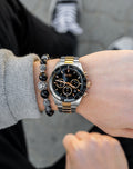 Buy Hugo Boss Mens Analog Hero Two Tone Stainless Steel Black Dial 45mm Watch - 1513757 in Pakistan