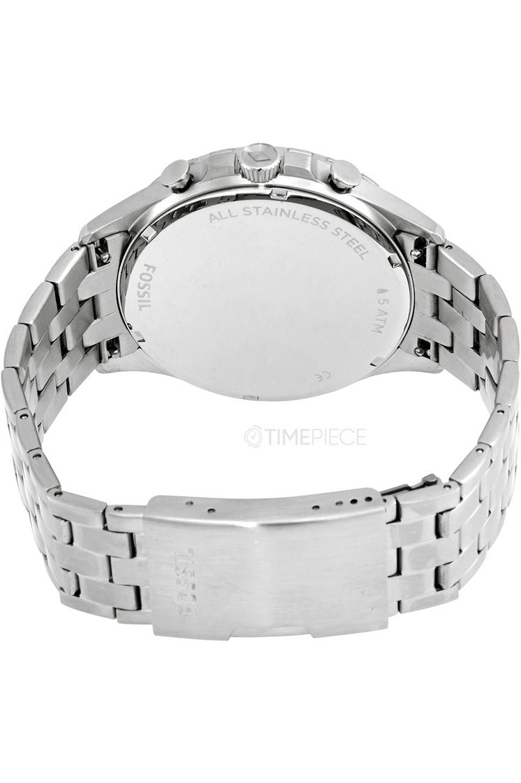 Buy Fossil Men's Chronograph Quartz Silver Stainless Steel Blue Dial 46mm Watch FS5605 in Pakistan