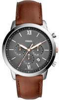 Buy Fossil Men's Chronograph Quartz Brown Leather Strap Grey Dial 44mm Watch FS5408 in Pakistan