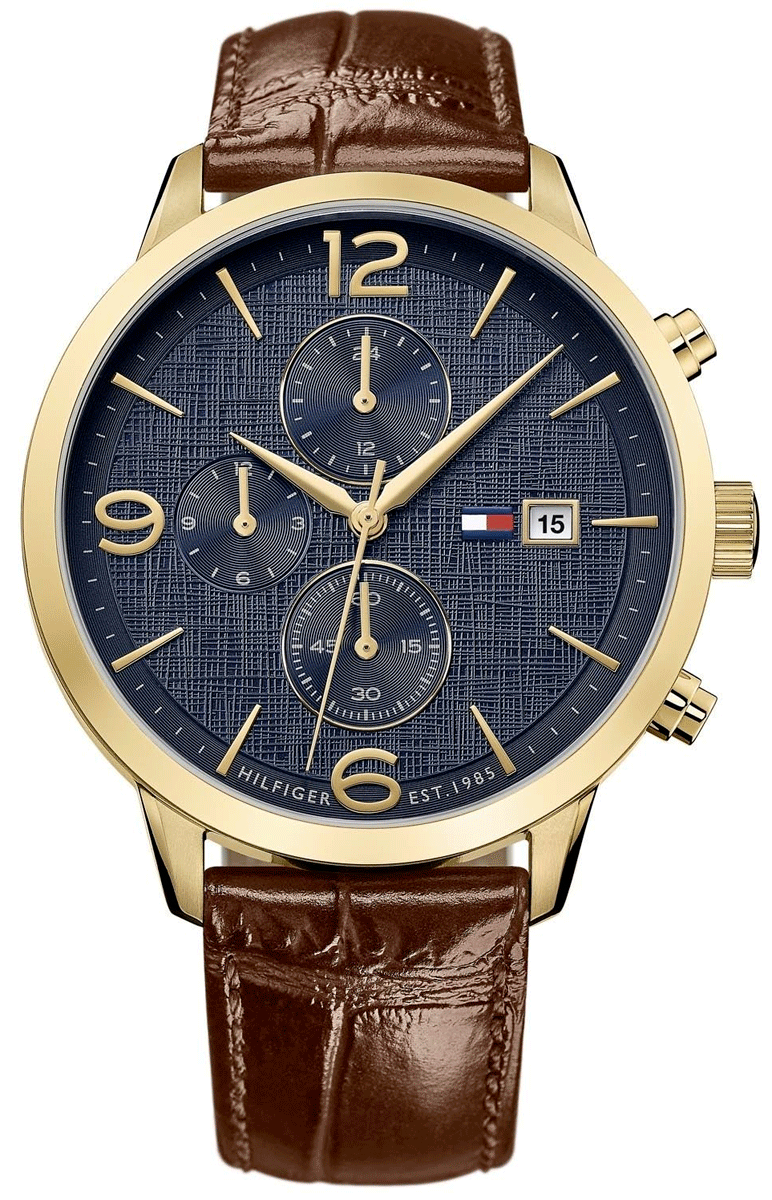 Buy Tommy Hilfiger Quartz Leather Strap Blue Dial 42mm Watch for Men - 1710359 in Pakistan