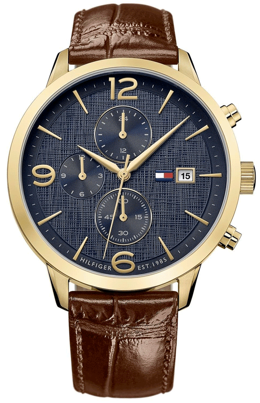 Buy Tommy Hilfiger Quartz Leather Strap Blue Dial 42mm Watch for Men - 1710359 in Pakistan
