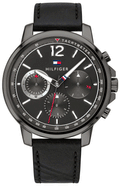 Buy Tommy Hilfiger Quartz Black Leather Strap Grey Dial 46mm Watch for Men - 1791533 in Pakistan