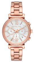 Buy Michael Kors Womens Quartz Sofie Rose Gold Stainless Steel Mother Of Pearl Dial 39mm Watch - Mk6576 in Pakistan